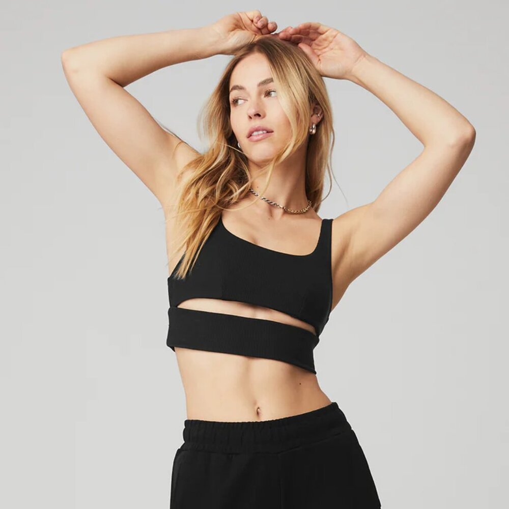 Alo Yoga Slit Bra- Black small